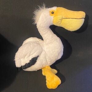 Ganz Webkinz Plush Pelican Bird Toy - White and Yellow retired